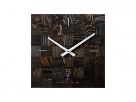 Часы настенные SLT 5195 CHESS BLACK WOOD в Болотном - bolotnoe.mebel-nsk.ru | фото