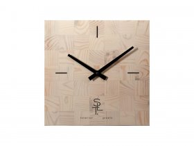 Часы настенные SLT 5196 CHESS WHITE WOOD в Болотном - bolotnoe.mebel-nsk.ru | фото