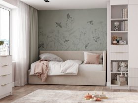 Диван-кровать Бенто (крем) в Болотном - bolotnoe.mebel-nsk.ru | фото