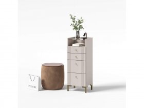 Комод 4 ящика КМ2 Одетта (дуб эндгрей/меланж) в Болотном - bolotnoe.mebel-nsk.ru | фото