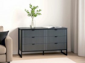 Комод 6 ящиков Нора (металл бруклин/графит) в Болотном - bolotnoe.mebel-nsk.ru | фото