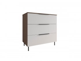 Комод 900 Роза (орех франклин карамельный/бежевый скин) в Болотном - bolotnoe.mebel-nsk.ru | фото