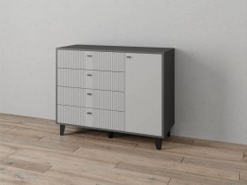 Комод «Катрин-13» (графит/светло-серый) в Болотном - bolotnoe.mebel-nsk.ru | фото