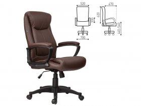 Кресло офисное BRABIX Enter EX-511, коричневое в Болотном - bolotnoe.mebel-nsk.ru | фото