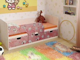 Кровать детская с ящиками 1,86 Минима Hello Kitty в Болотном - bolotnoe.mebel-nsk.ru | фото