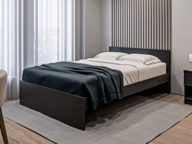 Кровать двуспальная 1,4м Бруклин СБ-3353 (диамант серый) в Болотном - bolotnoe.mebel-nsk.ru | фото