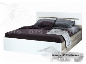 Кровать двуспальная 1,6 м  Наоми КР-11 в Болотном - bolotnoe.mebel-nsk.ru | фото