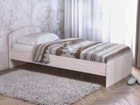 Кровать односпальная 80 с низкой спинкой (ясень шимо светлый) в Болотном - bolotnoe.mebel-nsk.ru | фото