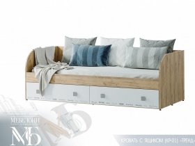 Кровать с ящиками Тренд КР-01 в Болотном - bolotnoe.mebel-nsk.ru | фото
