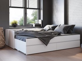 Кровать-трансформер Симпл КР-51 (белый) в Болотном - bolotnoe.mebel-nsk.ru | фото
