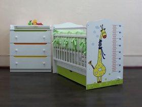 Кроватка детская Жираф с маятником в Болотном - bolotnoe.mebel-nsk.ru | фото