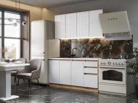 Кухонный гарнитур Ника 1,6 м (белый) в Болотном - bolotnoe.mebel-nsk.ru | фото