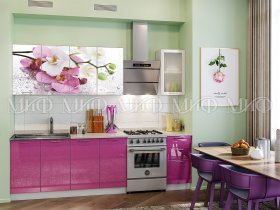 Кухонный гарнитур Орхидея (сиреневый) в Болотном - bolotnoe.mebel-nsk.ru | фото