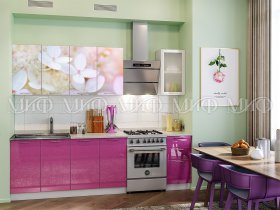 Кухонный гарнитур Вишневый цвет в Болотном - bolotnoe.mebel-nsk.ru | фото