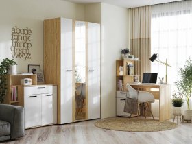 Модульная детская Санса (дуб сонома/белый) в Болотном - bolotnoe.mebel-nsk.ru | фото