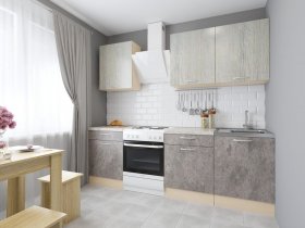 Модульная кухня Йота (пикард/цемент) в Болотном - bolotnoe.mebel-nsk.ru | фото