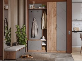 Модульная прихожая Орегон в Болотном - bolotnoe.mebel-nsk.ru | фото