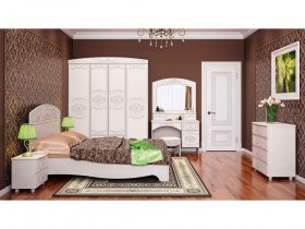 Модульная спальня Каролина в Болотном - bolotnoe.mebel-nsk.ru | фото