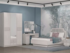 Модульная спальня Лоренцо в Болотном - bolotnoe.mebel-nsk.ru | фото