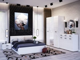 Модульная спальня Нэнси NEW в Болотном - bolotnoe.mebel-nsk.ru | фото