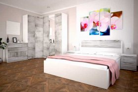Модульная спальня Сорренто в Болотном - bolotnoe.mebel-nsk.ru | фото