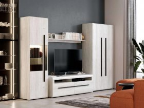 Модульная стенка Ницца (дуб витенберг) в Болотном - bolotnoe.mebel-nsk.ru | фото