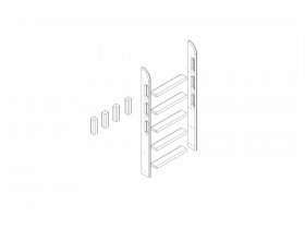 Пакет №10 Прямая лестница и опоры для двухъярусной кровати Соня в Болотном - bolotnoe.mebel-nsk.ru | фото
