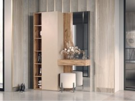 Прихожая Ева (кашемир/дуб вотан) в Болотном - bolotnoe.mebel-nsk.ru | фото