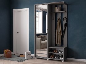 Прихожая «Ларго-2» (графит серый) в Болотном - bolotnoe.mebel-nsk.ru | фото