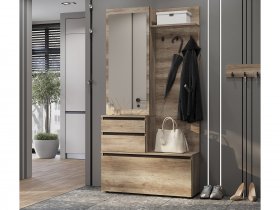 Прихожая ПР-04 Энигма (венге/дуб каньон) в Болотном - bolotnoe.mebel-nsk.ru | фото