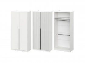 Шкаф ШК-100 Эккервуд (белый) в Болотном - bolotnoe.mebel-nsk.ru | фото