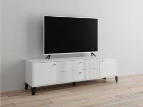 Тумба под ТВ Парус-10 (белый/белый снег) в Болотном - bolotnoe.mebel-nsk.ru | фото