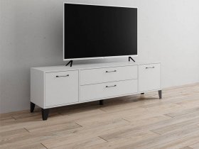 Тумба под ТВ Парус-13 (белый) в Болотном - bolotnoe.mebel-nsk.ru | фото